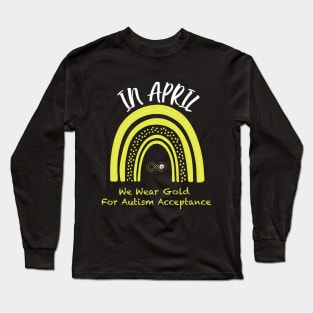 Gold for Autism Acceptance Long Sleeve T-Shirt